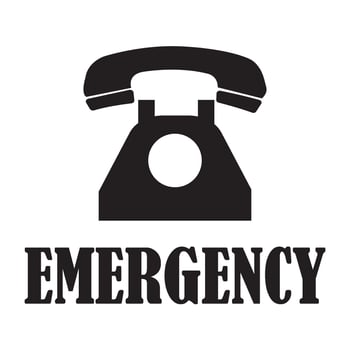 emergency call icon logo vector design template