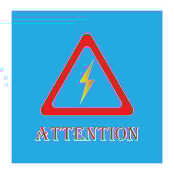 attention icon logo vector design template