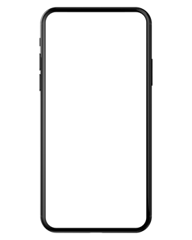 Smartphone mockup isolated on background. 3d rendering - illustration png