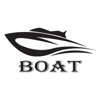 boat icon logo vector design template