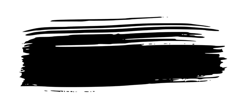 Black brush stroke on white background vector