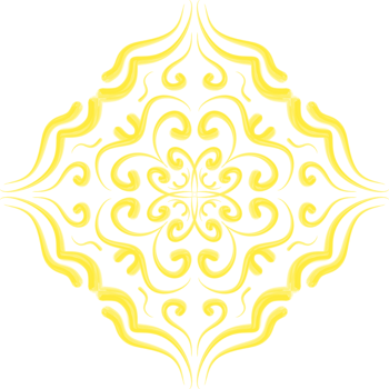 Abstract Floral Line Ornament png