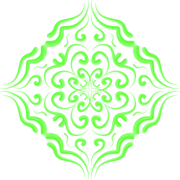 Abstract Floral Line Ornament png