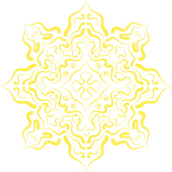 Abstract Floral Line Ornament png