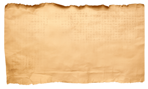 AI generated Old sheet of papyrus in a detailed form on a transparent background png