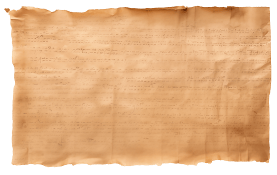 AI generated Old sheet of papyrus in a detailed form on a transparent background png