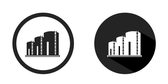 Factory logos. Factory icon vector design black color. Stock vector.