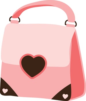 Valentine Love HandBag for Valentine Day decoration vector