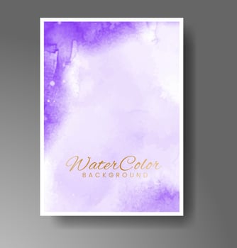 Cover template with watercolor background. Design for your cover, date, postcard, banner, logo. vector