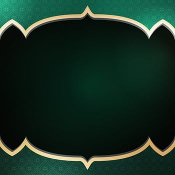 green mosque beautiful islamic background vector