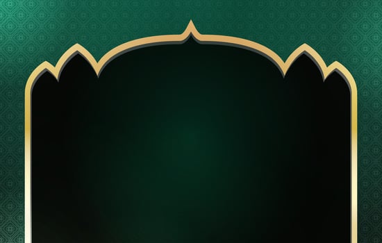 green mosque beautiful islamic background vector