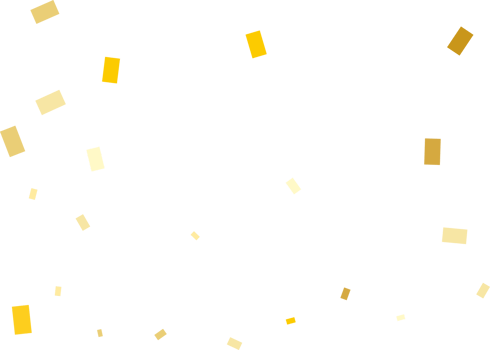Magic Gold Rectangular Confetti png