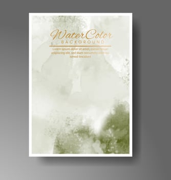 Cover template with watercolor background. Design for your cover, date, postcard, banner, logo. vector