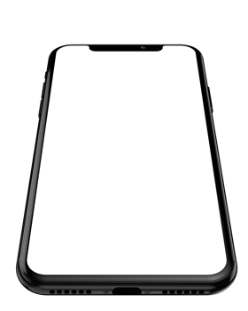 Smartphone mockup isolated on background. 3d rendering - illustration png