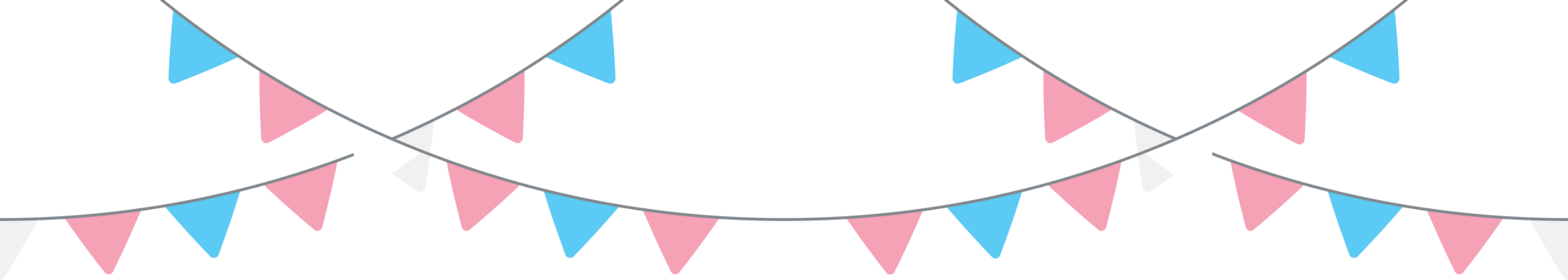 Transgender flag party buntings. LGBTQIA concept. Flat design illustration. png