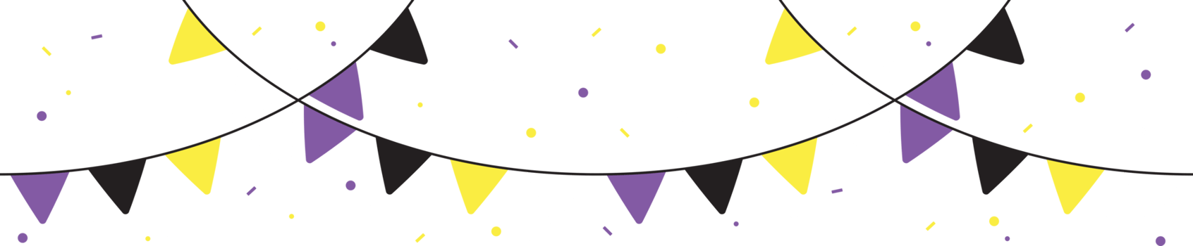 Nonbinary flag party buntings. LGBTQI concept. Flat design illustration. png