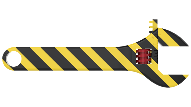 Adjustable wrench isolated on background. 3d rendering - illustration png