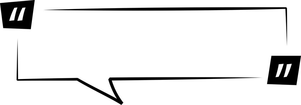 Black and white speech bubble balloon with quotation marks, icon sticker memo keyword planner text box banner, flat png transparent element design