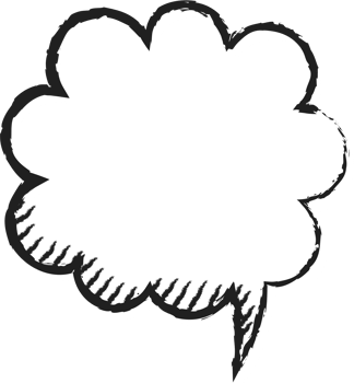 Black and white color speech bubble balloon, icon sticker memo keyword planner text box banner, flat png transparent element design