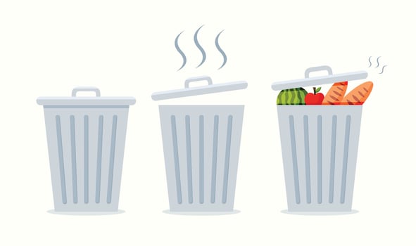 trash can bin vector illustration