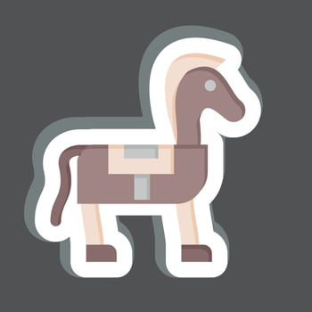 Sticker Horse. related to Medieval symbol. simple design editable. simple illustration vector