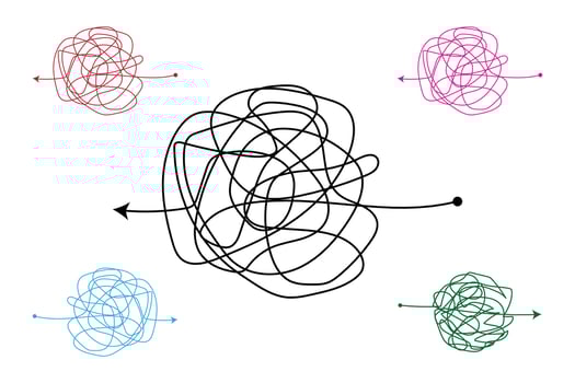 Chaos line drawing vector illustration.