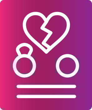 Divorce Creative Icon Design vector