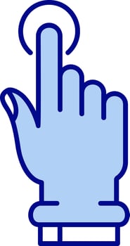 Tap Line Filled Icon vector