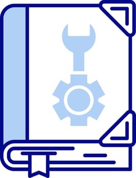 User manual Line Filled Icon vector