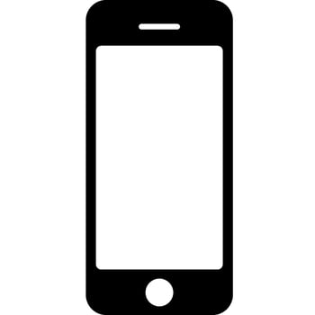 Black handy, phone icon vector