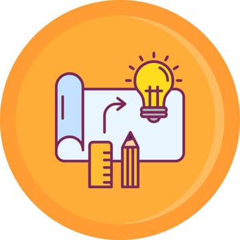 Design process Line Filled Icon vector