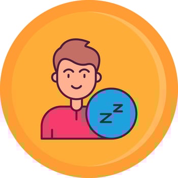 Sleep Line Filled Icon vector