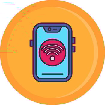 Wifi Line Filled Icon vector