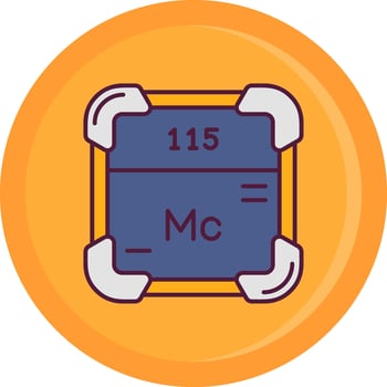 Moscovium Line Filled Icon vector