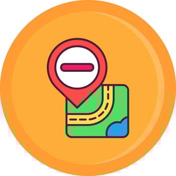 Minus Line Filled Icon vector