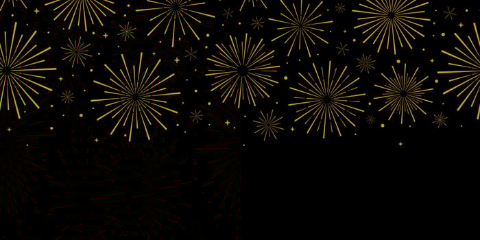 Black and gold elegant firework celebartion background, holiday wallpaper design, seamless repeating pattern, border concept design vector