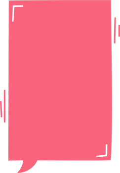 Colorful pastel pink color speech bubble balloon, icon sticker memo keyword planner text box banner, flat png transparent element design