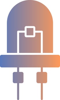Diode Gradient Icon vector