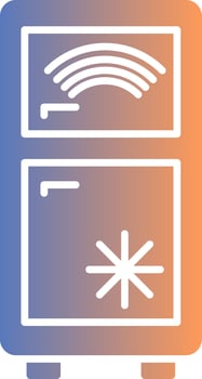 Smart Refrigerator Gradient Icon vector