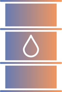Oil Barrel Gradient Icon vector