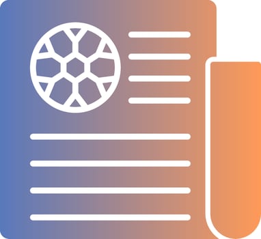 Football News Gradient Icon vector