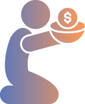 Poverty Gradient Icon vector