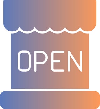 Open Gradient Icon vector