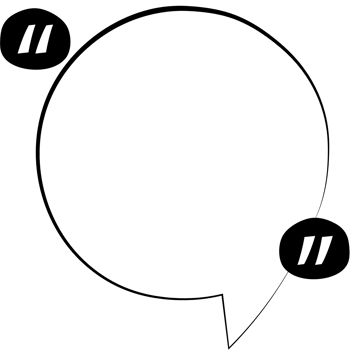 Black and white speech bubble balloon with quotation marks, icon sticker memo keyword planner text box banner, flat png transparent element design