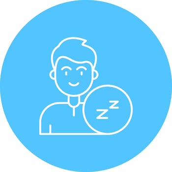 Sleep Line color circle Icon vector
