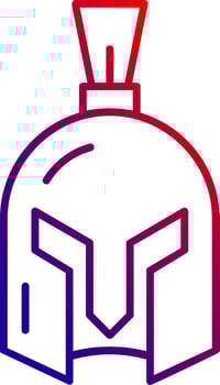 Helmet Line gradient Icon vector
