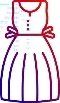 Sundress Line gradient Icon vector