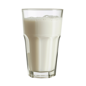 AI generated A glass of milk side view isolated on a transparent background png