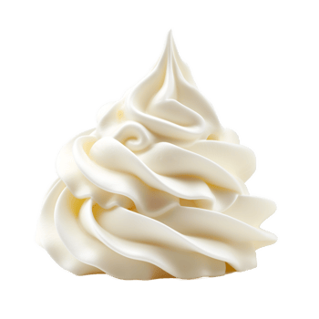 AI generated A dollop of whipped cream isolated on a transparent background png