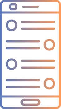 Chat Line Gradient Icon vector